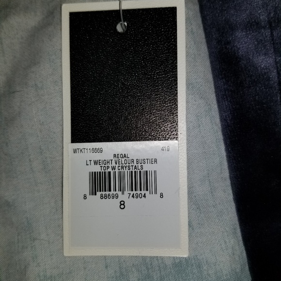 Juicy Couture Regal Light Weight Velour Boustier - Picture 7 of 8